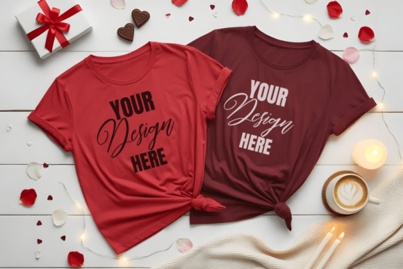 Download Flat Lay Valenitne T-Shirt Mockup - Flat lay Collection