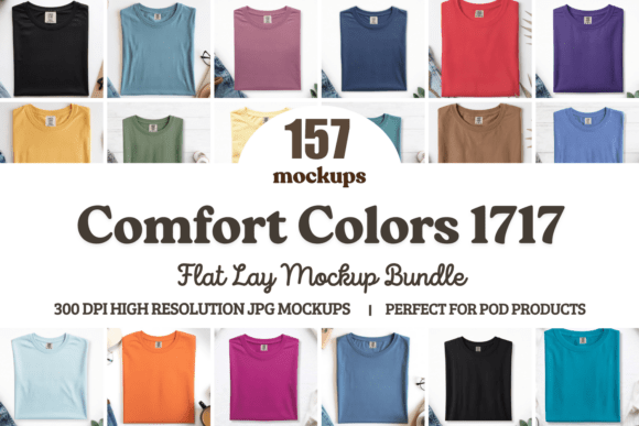 Download Comfort Colors 1717 Flat Lay Mockups - Flat lay Collection