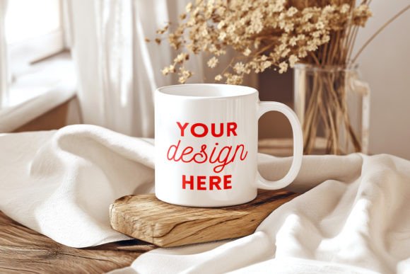 Download White Ceramic Mug Mockup Cozy Home Style - Mug mockup Collection