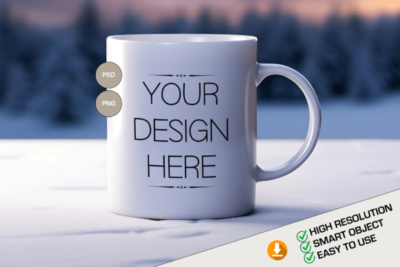 Download Mug Mockup Christmas PSD Mug Template - Mug mockup Collection