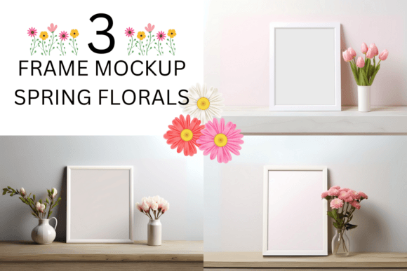 Download White Frame Mockups - Set of 3 PNGs - Mockups Collection