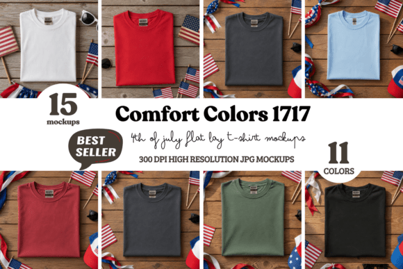 Download C1717 4th of July Flat Lay Mockup Bundle - Flat lay Collection